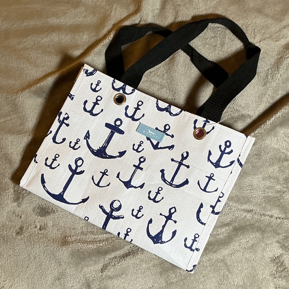 Scout Anchor Print Tote Bag in Navy and White